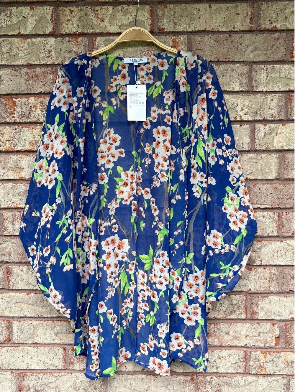 NWT Olrain Beachy Summer Kimono Floral Cover Up Size M